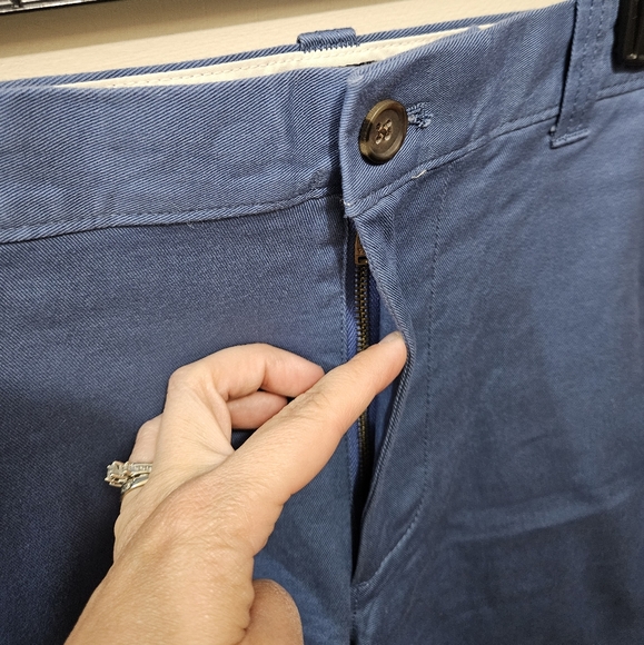 J Crew Men's Navy Blue Cotton Office Casual Preppy Chino Shorts Size 38 - Picture 4 of 12